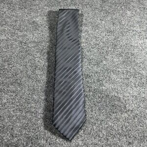 Bergamo New York Tie‎ Black Blue Silver Striped Necktie